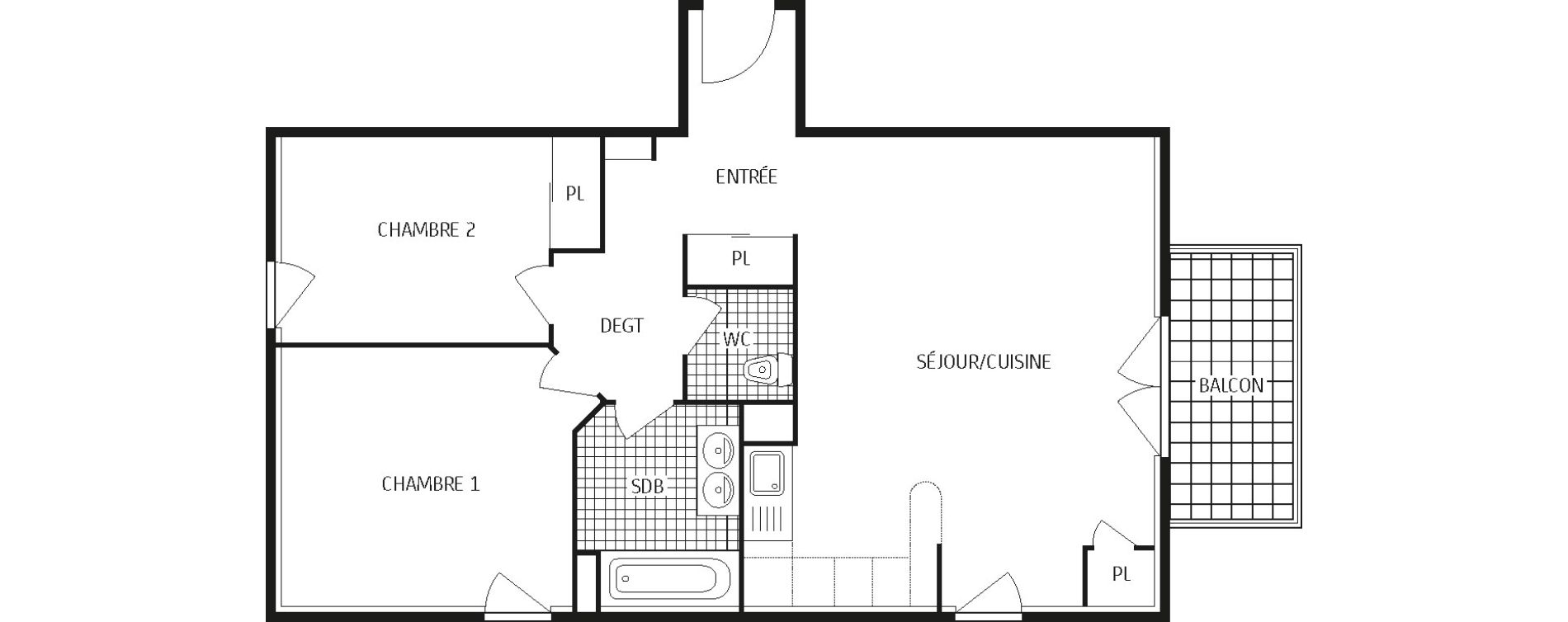 Appartement T3 de 63,19 m2 &agrave; Montbazon Centre