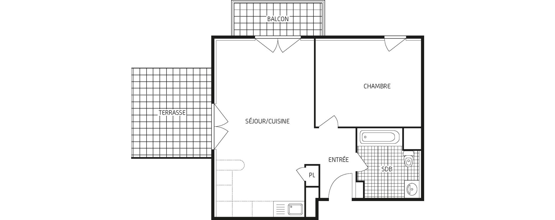 Appartement T2 de 45,25 m2 &agrave; Montbazon Centre