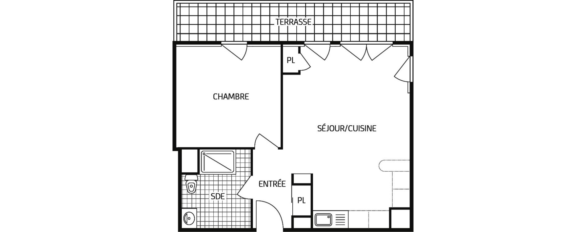 Appartement T2 de 43,51 m2 &agrave; Montbazon Centre