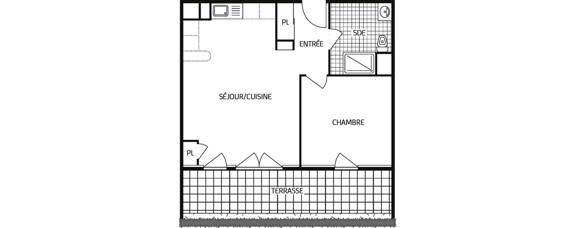 Appartement T2 de 44,48 m2 &agrave; Montbazon Centre