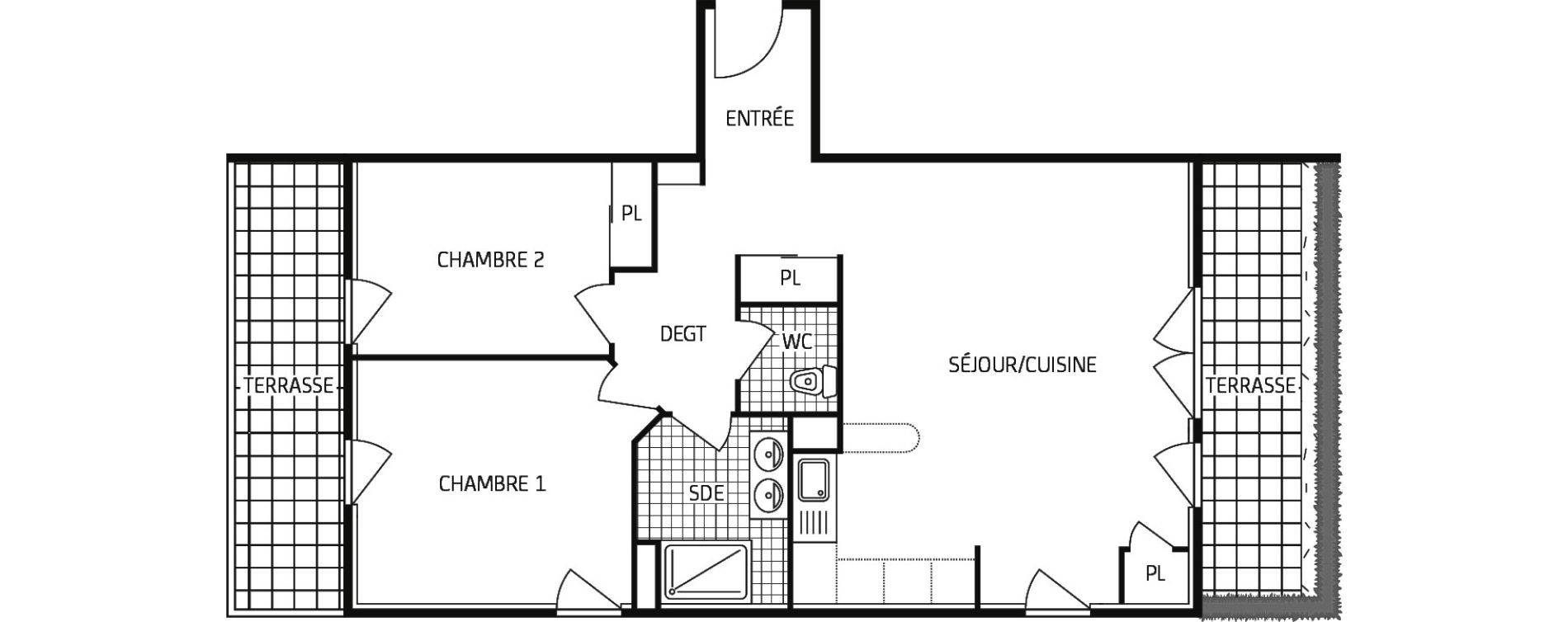 Appartement T3 de 64,46 m2 &agrave; Montbazon Centre