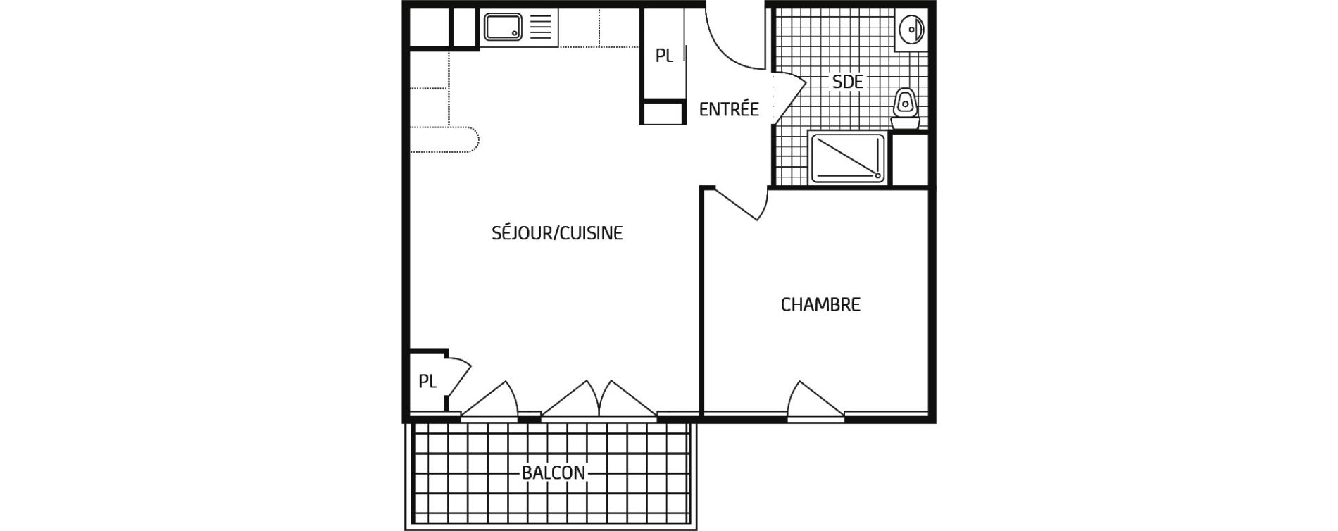 Appartement T2 de 44,48 m2 &agrave; Montbazon Centre