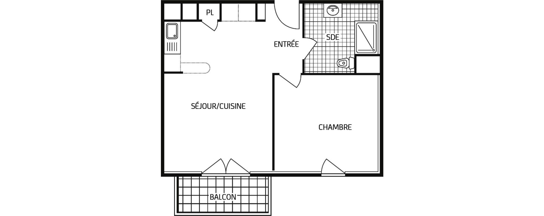 Appartement T2 de 41,83 m2 &agrave; Montbazon Centre