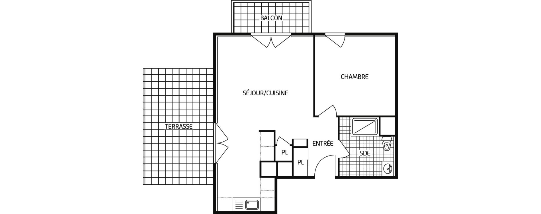 Appartement T2 de 45,11 m2 &agrave; Montbazon Centre
