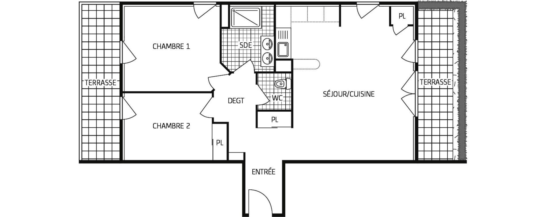 Appartement T3 de 64,46 m2 &agrave; Montbazon Centre