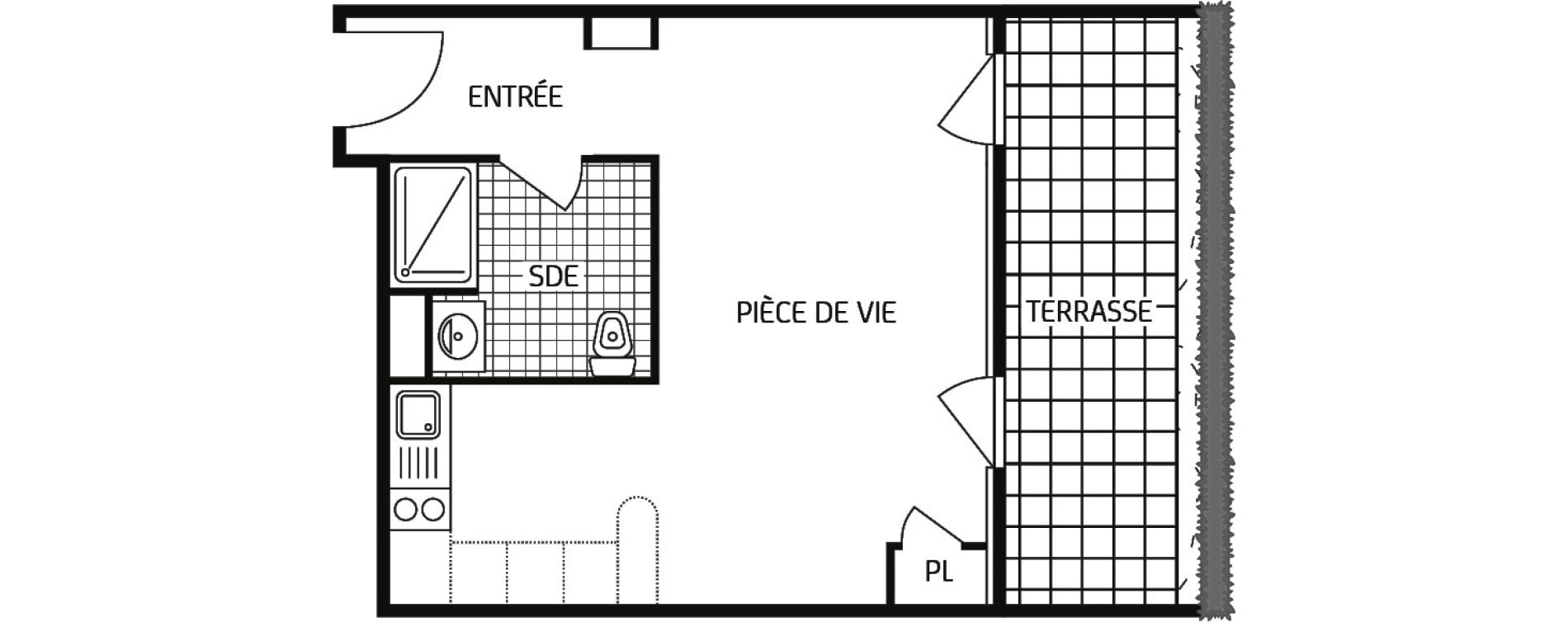 Appartement T1 bis de 30,49 m2 &agrave; Montbazon Centre
