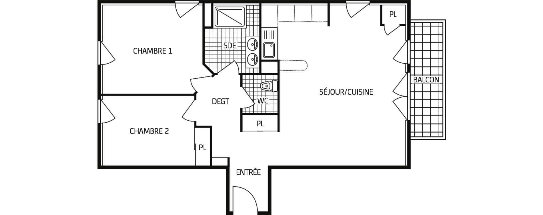 Appartement T3 de 63,95 m2 &agrave; Montbazon Centre