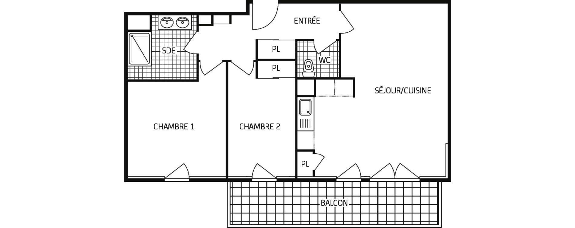 Appartement T3 de 62,56 m2 &agrave; Montbazon Centre