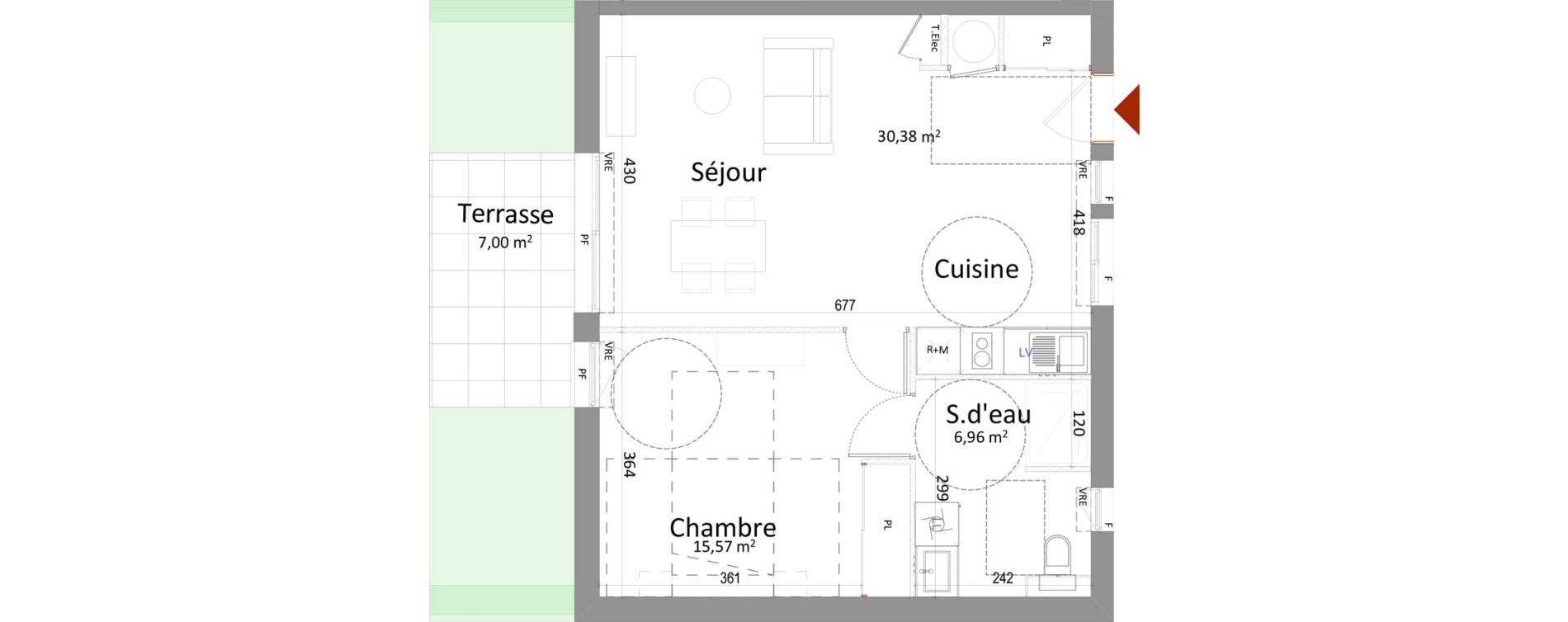 Maison T2 de 52,91 m2 &agrave; Montbazon Centre