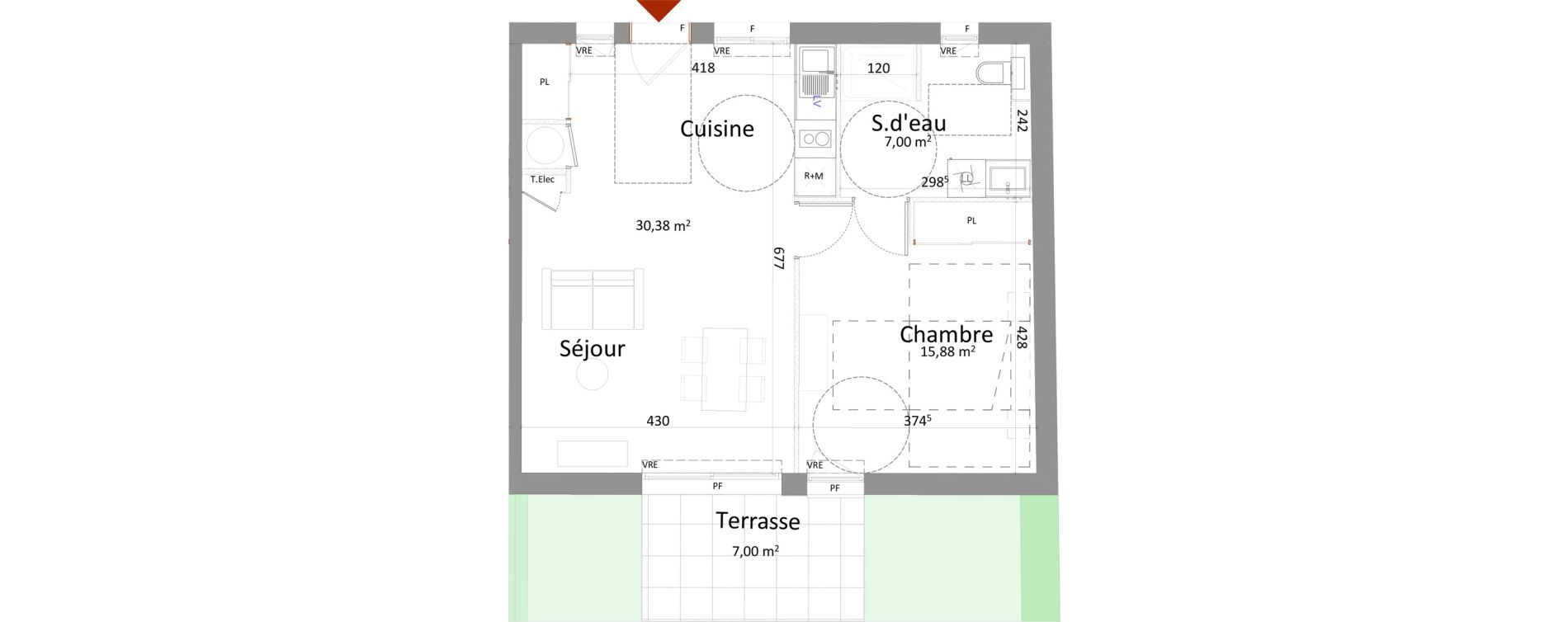 Maison T2 de 53,26 m2 &agrave; Montbazon Centre