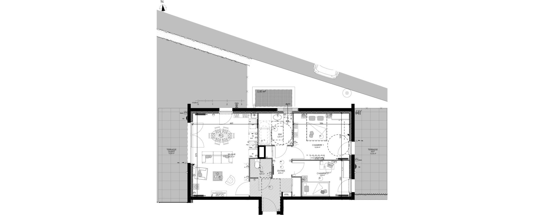 Appartement T3 de 62,00 m2 &agrave; Montlouis-Sur-Loire Centre