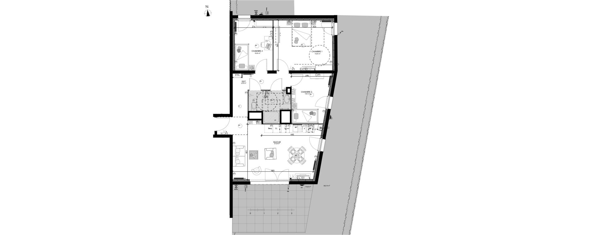 Appartement T4 de 74,70 m2 &agrave; Montlouis-Sur-Loire Centre