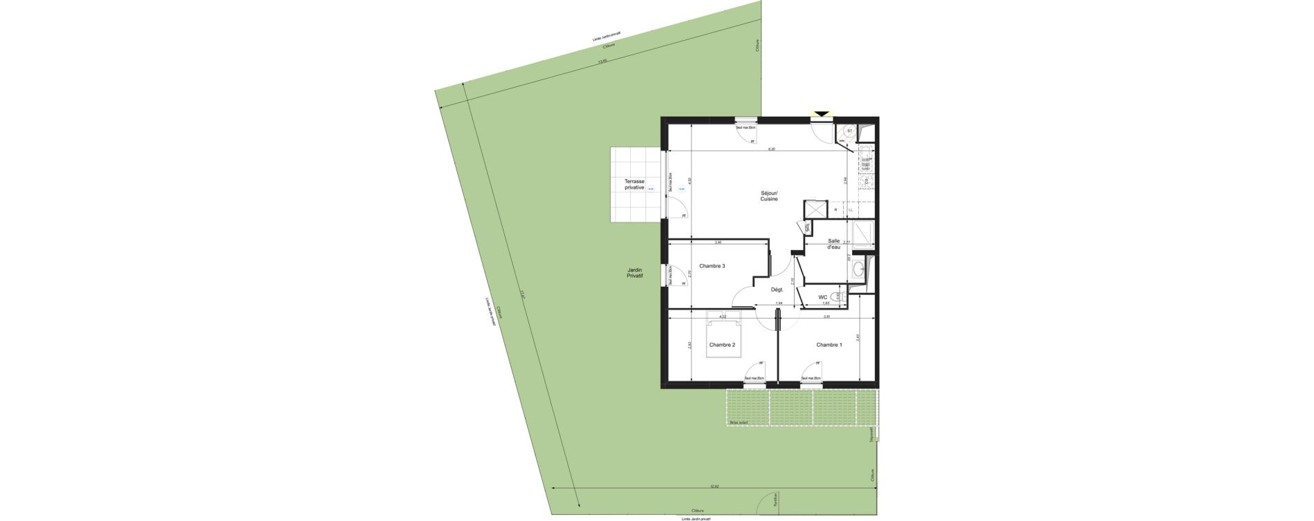 Appartement T4 de 79,48 m2 &agrave; Montlouis-Sur-Loire Centre