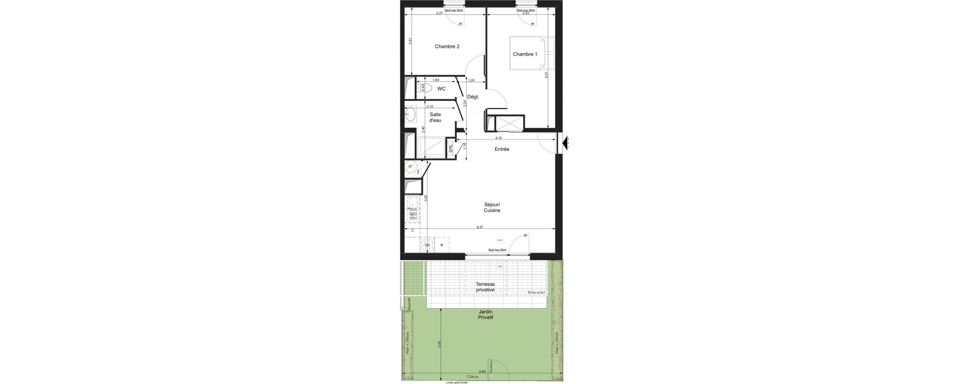 Appartement T3 de 60,05 m2 &agrave; Montlouis-Sur-Loire Centre
