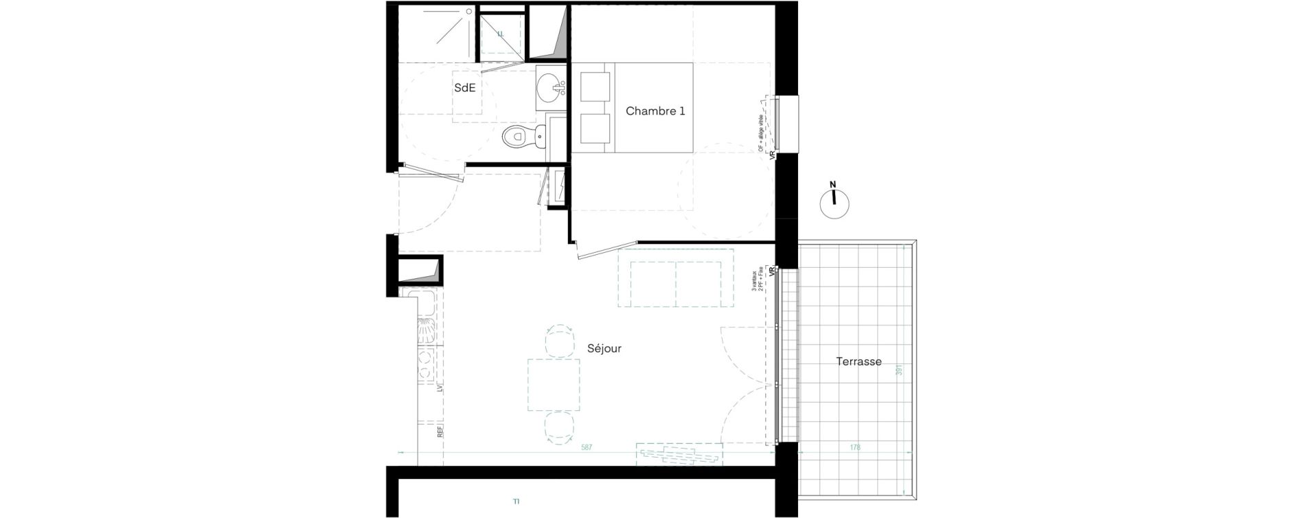 Appartement T2 de 40,01 m2 &agrave; Montlouis-Sur-Loire Centre