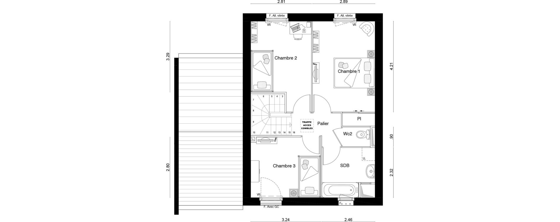 Maison T4 de 84,73 m2 &agrave; Notre-Dame-D'O&eacute; Centre