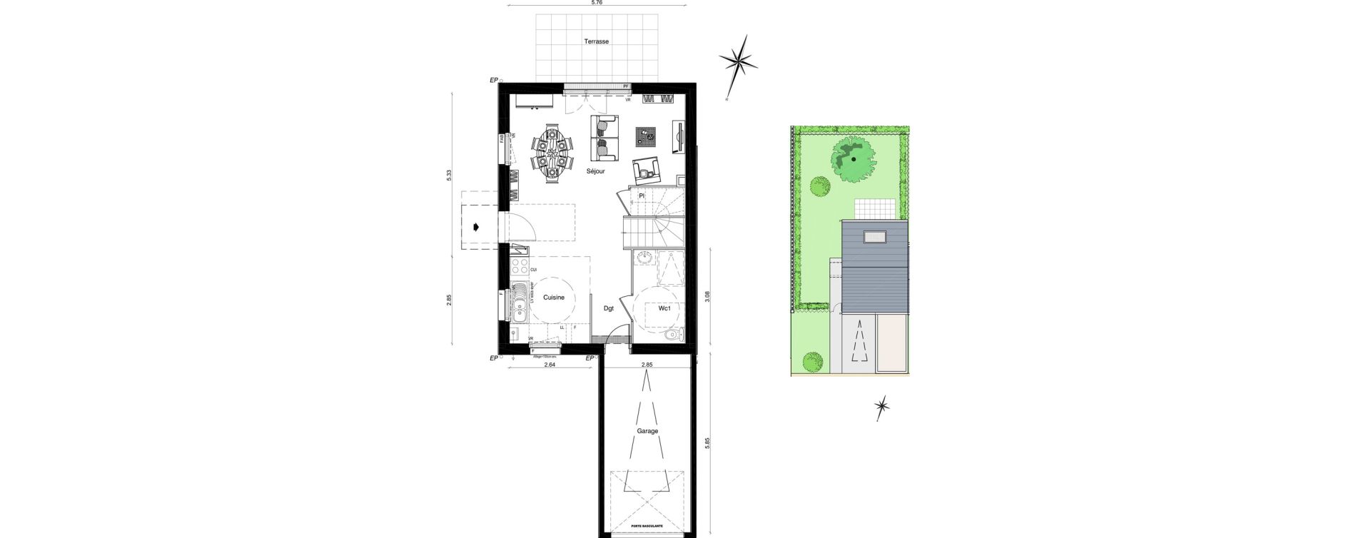 Maison T4 de 85,70 m2 &agrave; Notre-Dame-D'O&eacute; Centre
