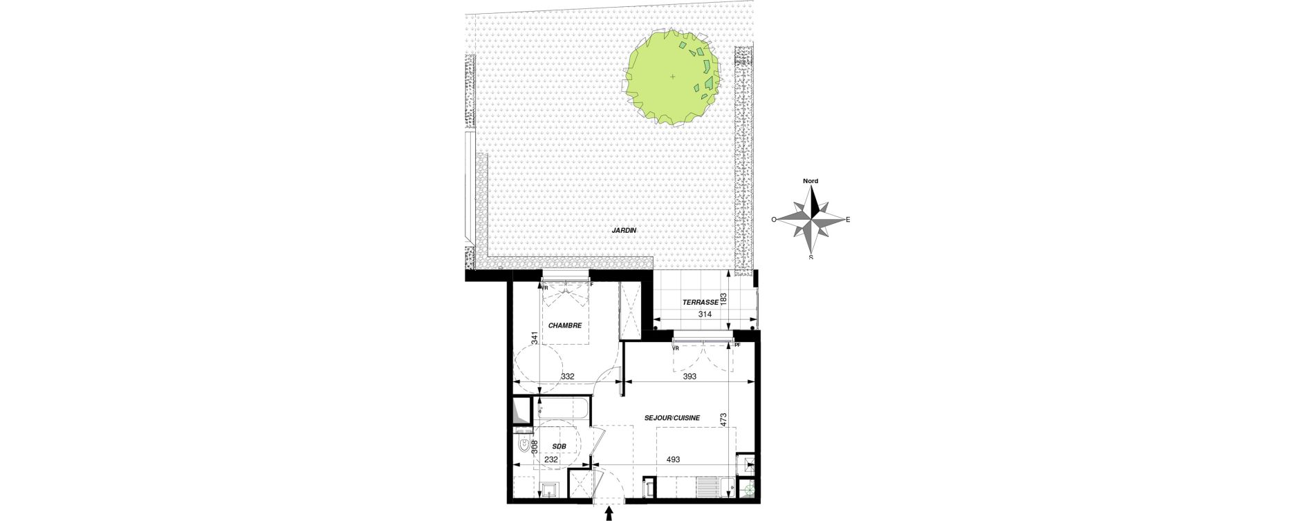 Appartement T2 de 39,70 m2 &agrave; Saint-Cyr-Sur-Loire Centre