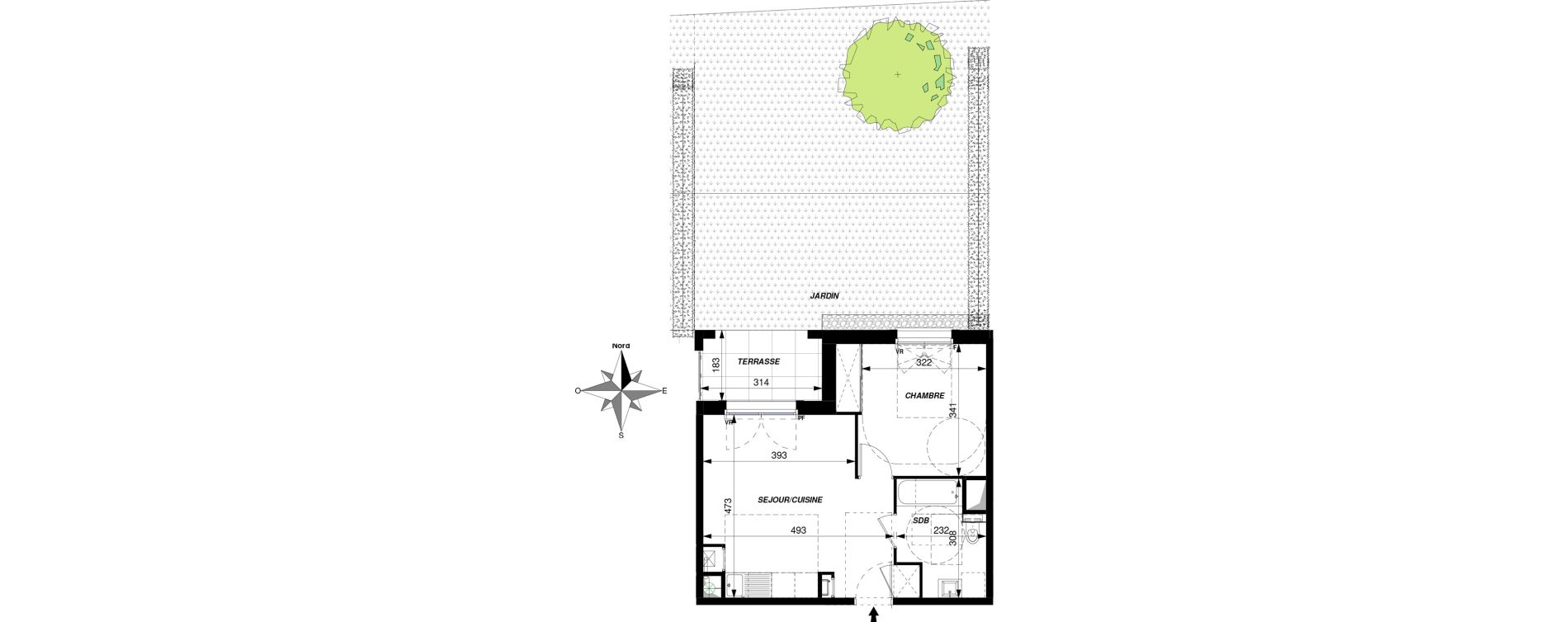 Appartement T2 de 39,70 m2 &agrave; Saint-Cyr-Sur-Loire Centre