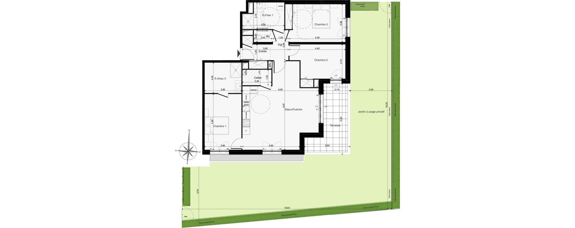 Appartement T4 de 94,45 m2 &agrave; Saint-Cyr-Sur-Loire Centre