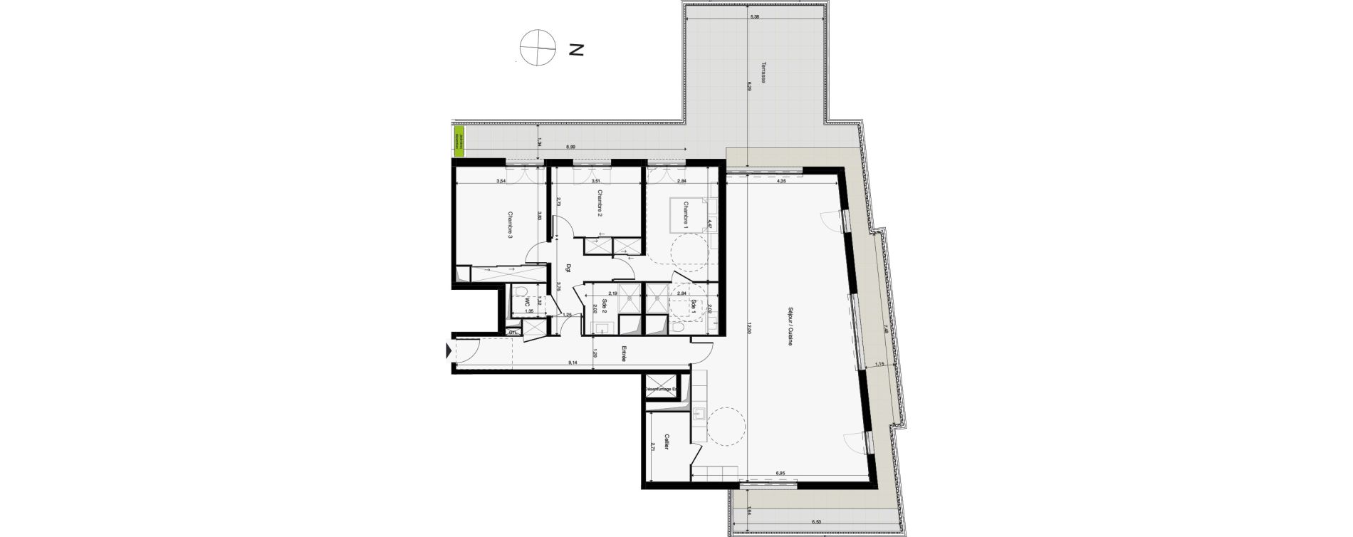 Appartement T4 de 141,18 m2 &agrave; Saint-Cyr-Sur-Loire Centre