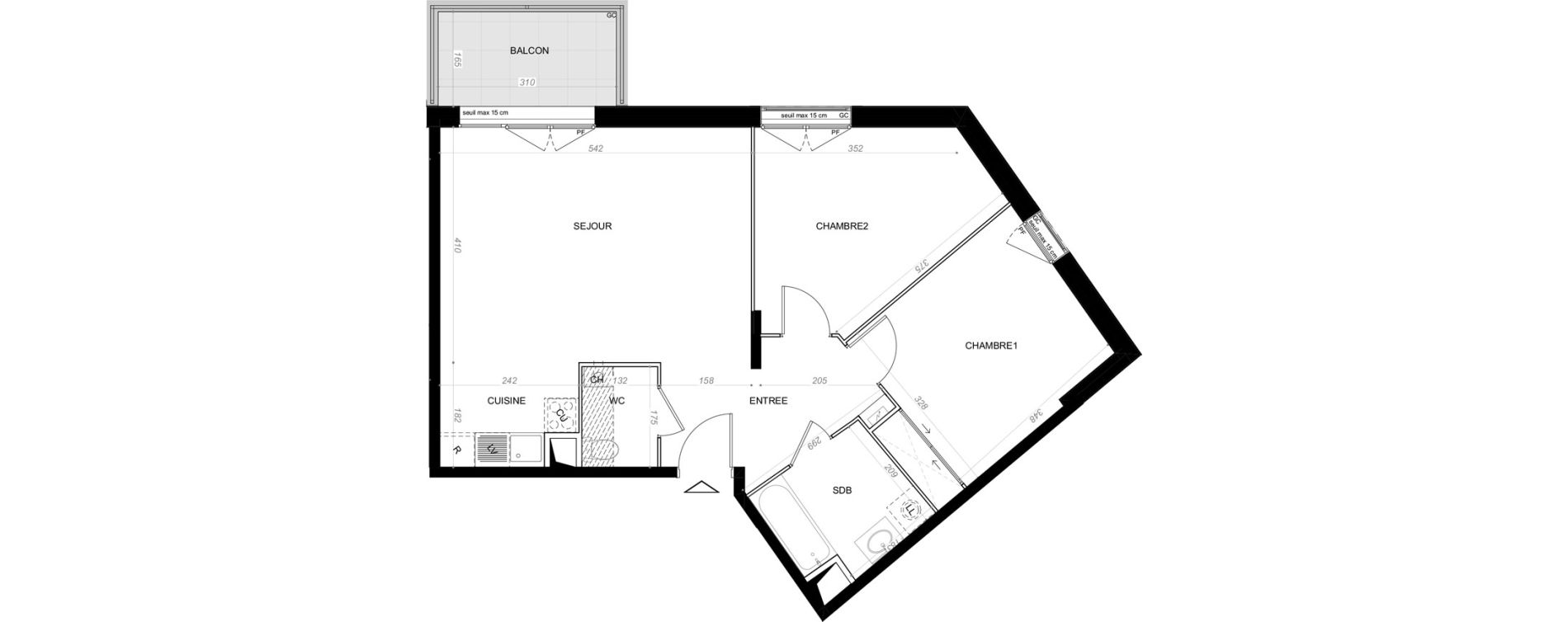 Appartement T3 de 65,25 m2 &agrave; Saint-Cyr-Sur-Loire De gaulle - m&eacute;nardi&egrave;re