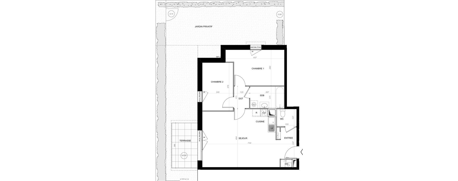 Appartement T3 de 58,82 m2 &agrave; Saint-Cyr-Sur-Loire De gaulle - m&eacute;nardi&egrave;re