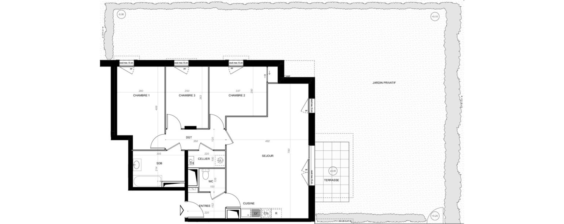 Appartement T4 de 83,71 m2 &agrave; Saint-Cyr-Sur-Loire De gaulle - m&eacute;nardi&egrave;re