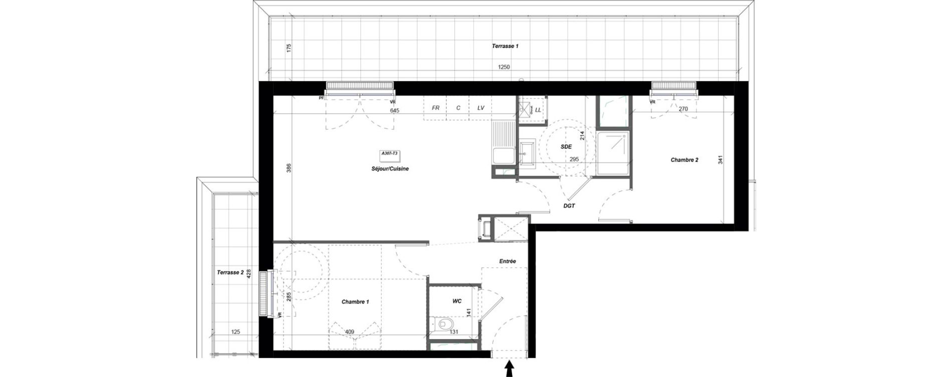 Appartement T3 de 61,28 m2 &agrave; Saint-Cyr-Sur-Loire De gaulle - m&eacute;nardi&egrave;re