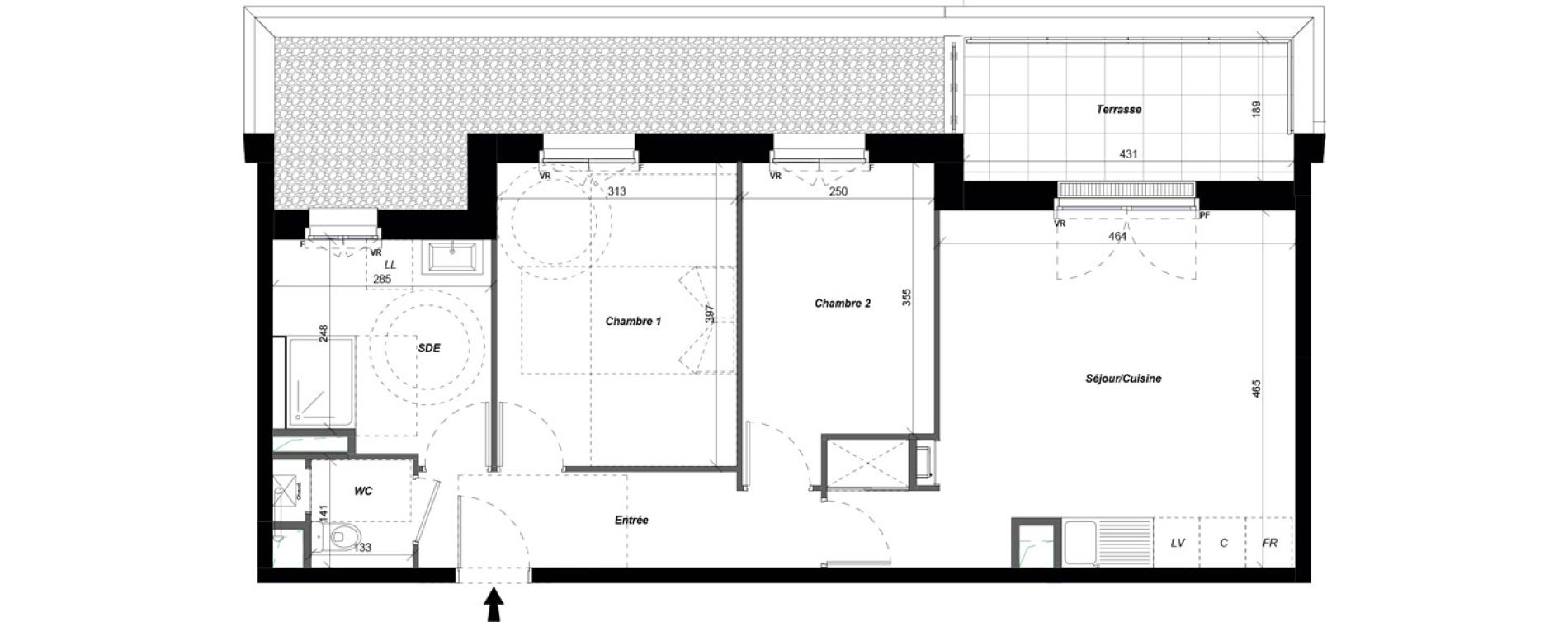 Appartement T3 de 61,27 m2 &agrave; Saint-Cyr-Sur-Loire De gaulle - m&eacute;nardi&egrave;re