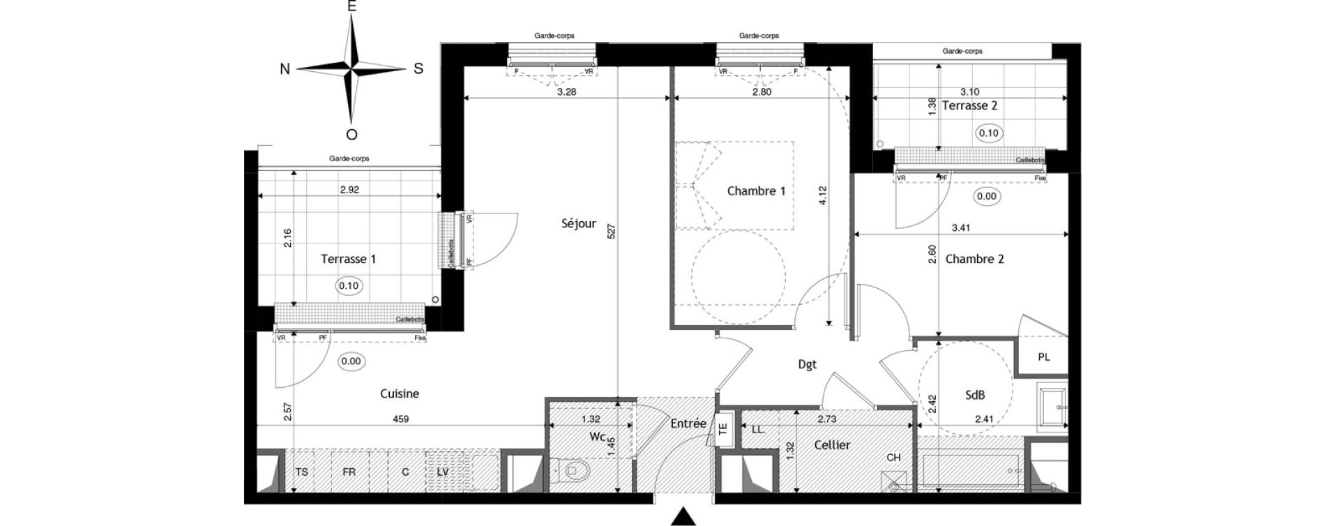 Appartement T3 de 63,81 m2 à Saint-Cyr-Sur-Loire Centre