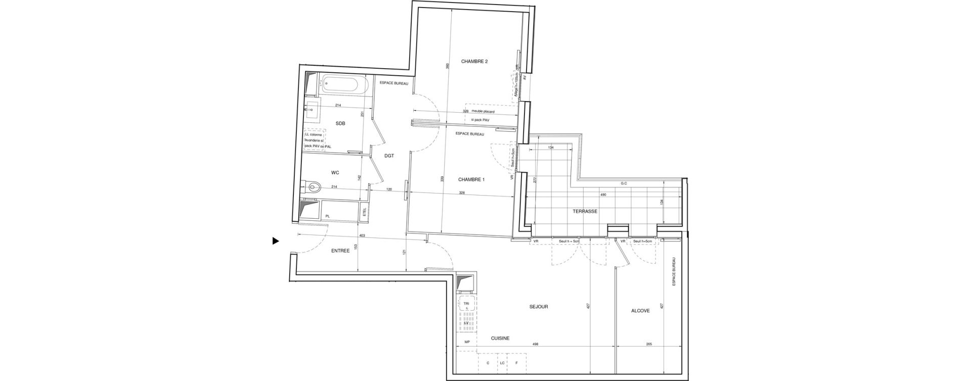 Appartement T3 de 73,98 m2 &agrave; Tours Giraudeau-tonnelle