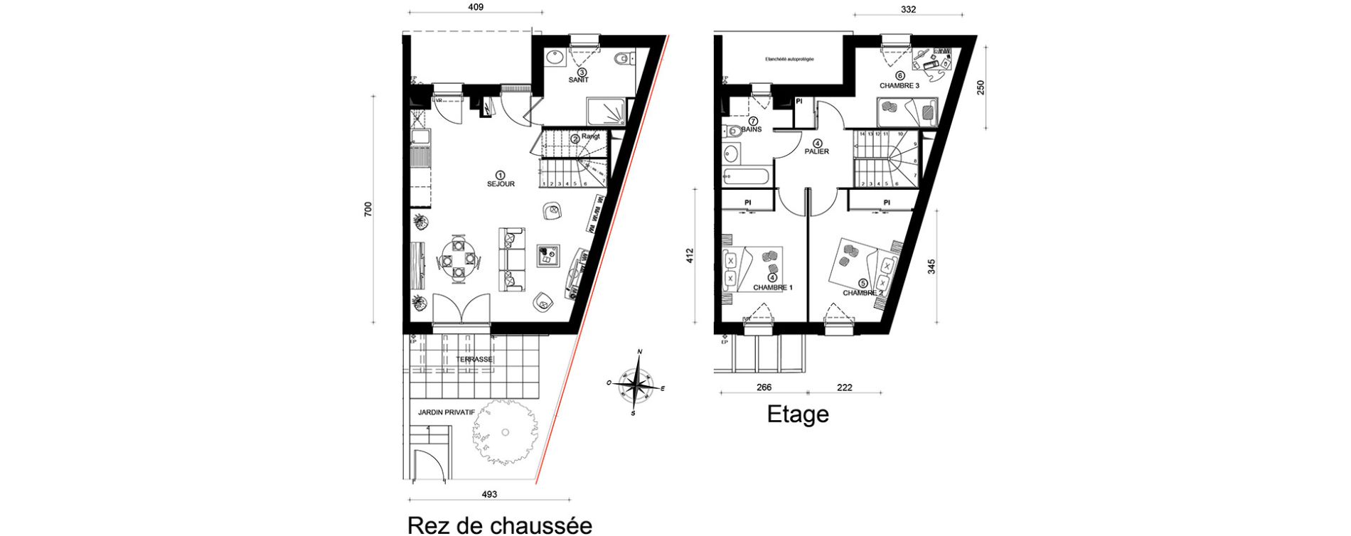Maison T4 de 82,53 m2 &agrave; Tours Saint-symphorien
