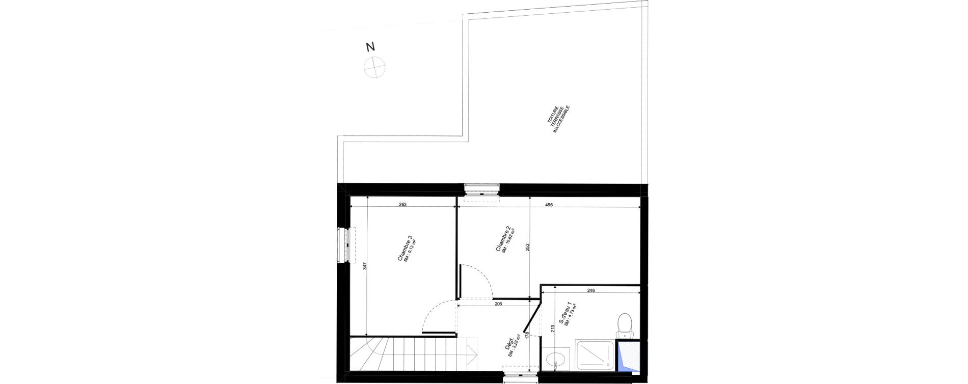 Duplex T4 de 79,53 m2 &agrave; Tours Saint-symphorien