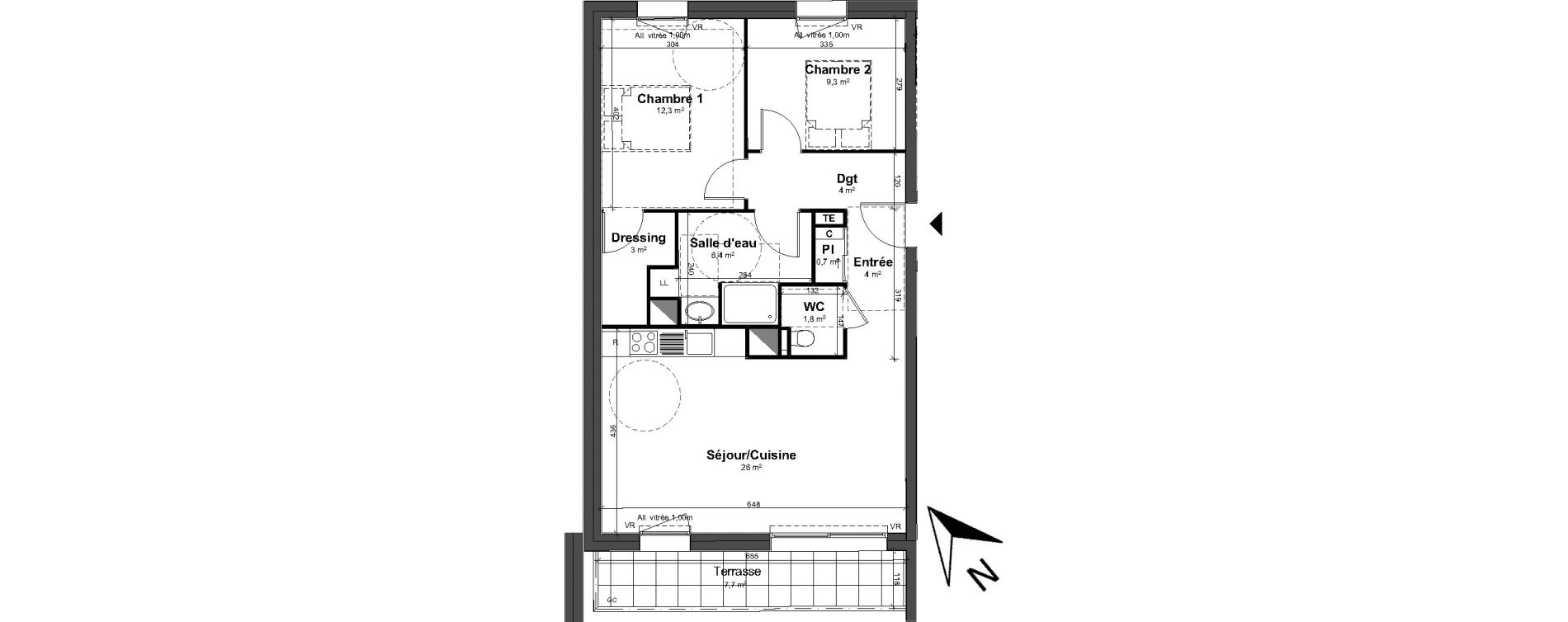 Appartement T3 de 67,50 m2 &agrave; Tours Saint-symphorien