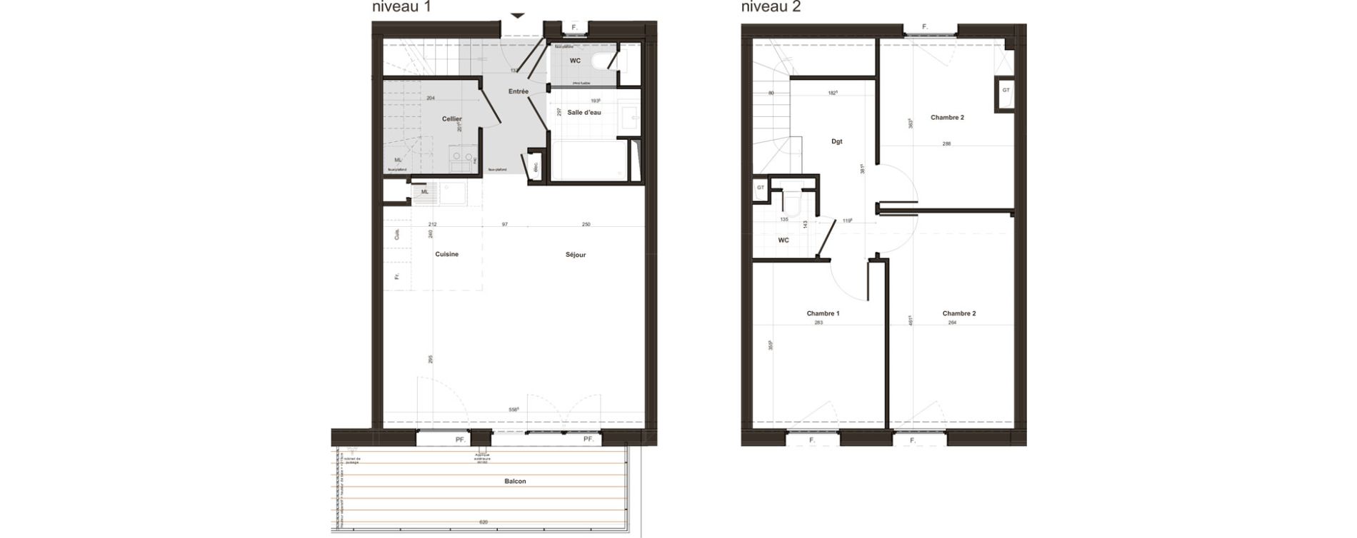 Duplex T3 de 81,78 m2 &agrave; Tours Giraudeau-tonnelle