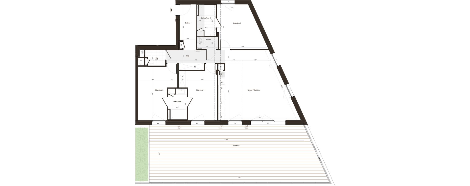 Appartement T4 de 95,17 m2 &agrave; Tours Giraudeau-tonnelle