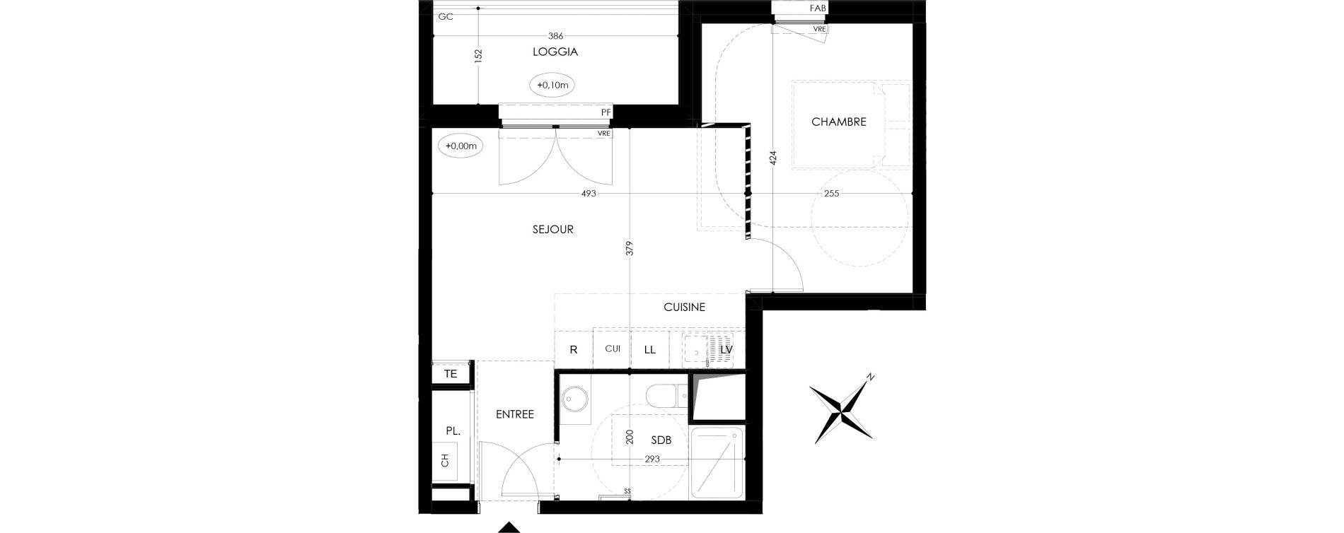 Appartement T2 de 39,50 m2 &agrave; Tours Saint-symphorien