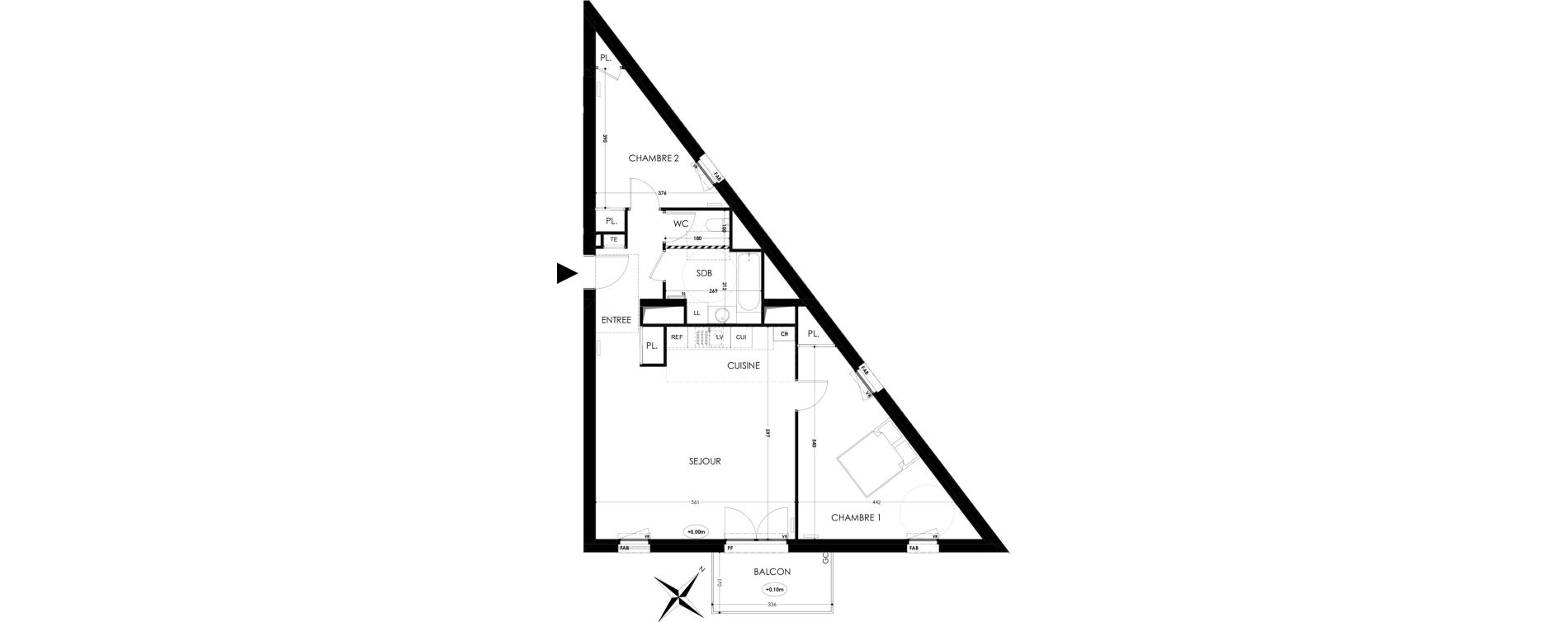 Appartement T3 de 72,90 m2 &agrave; Tours Saint-symphorien