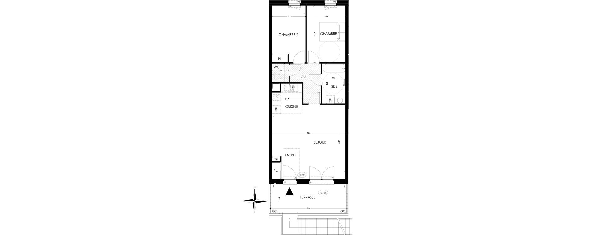 Appartement T3 de 64,20 m2 &agrave; Tours Saint-symphorien