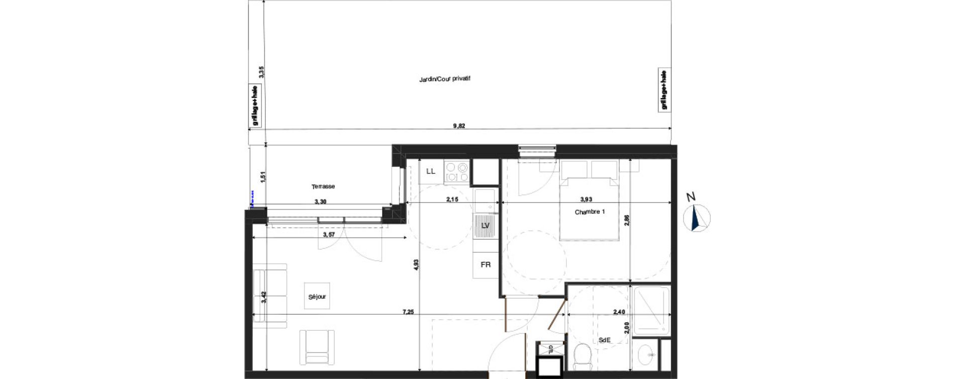 Appartement T2 de 40,70 m2 &agrave; Tours Saint-symphorien