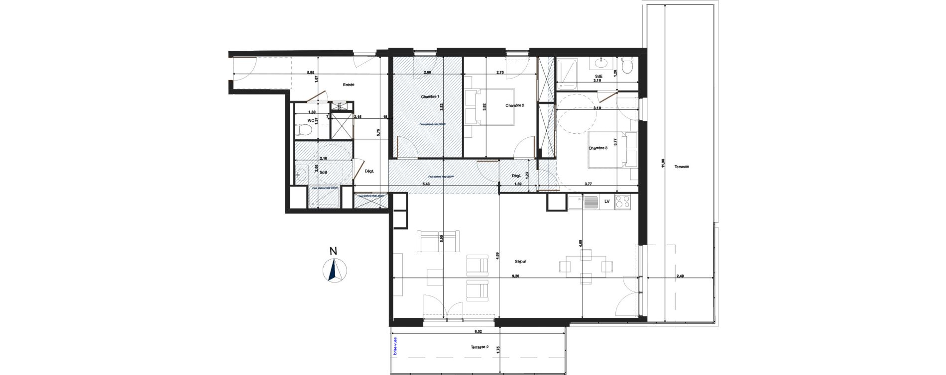 Appartement T4 de 108,22 m2 &agrave; Tours Saint-symphorien