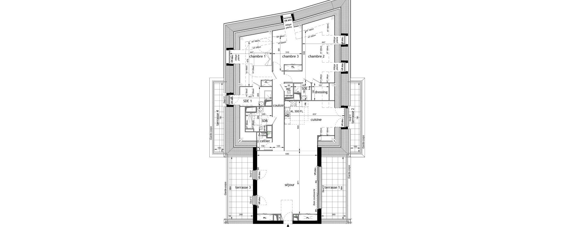 Appartement T4 de 158,09 m2 &agrave; Tours Saint-symphorien