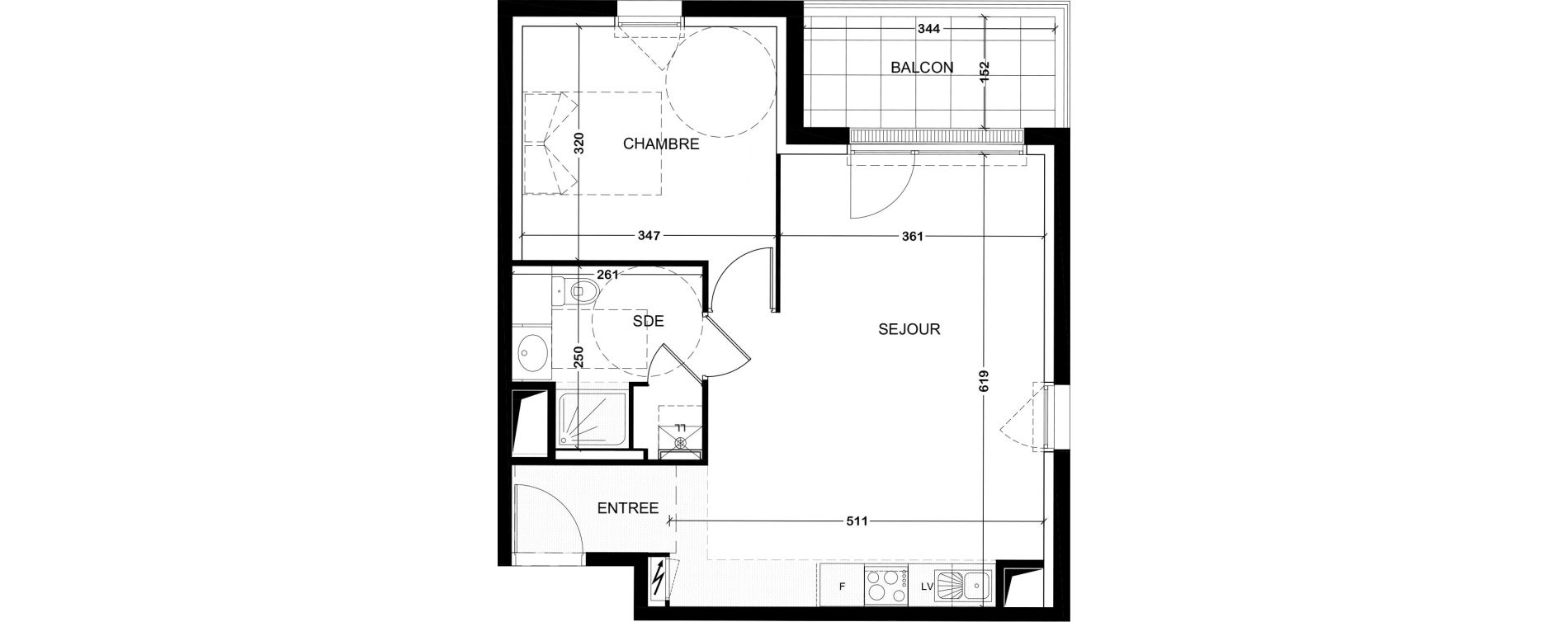 Appartement T2 de 47,22 m2 &agrave; Tours Saint-symphorien