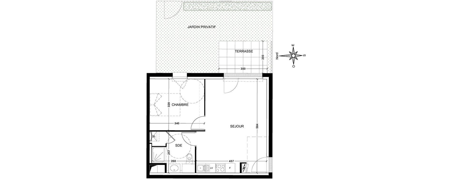 Appartement T2 de 41,00 m2 &agrave; Tours Saint-symphorien