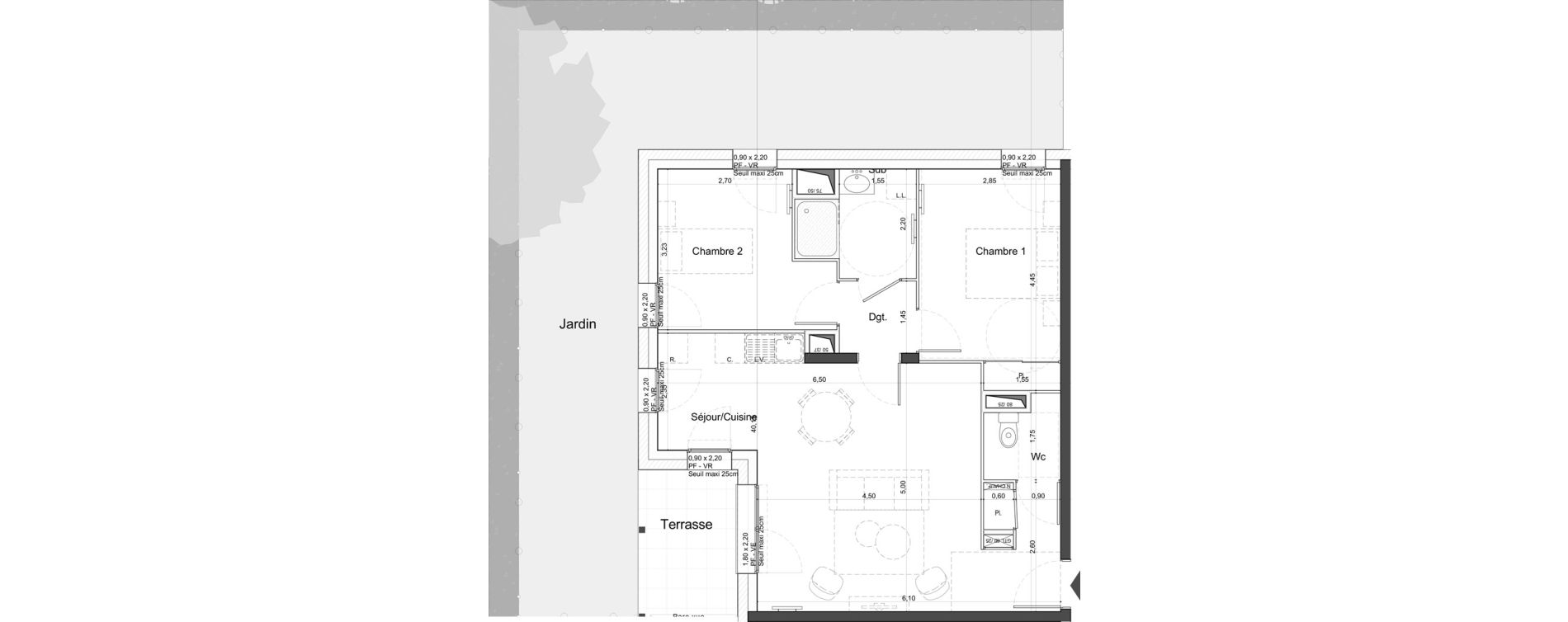 Appartement T3 de 62,20 m2 &agrave; Tours Giraudeau-tonnelle