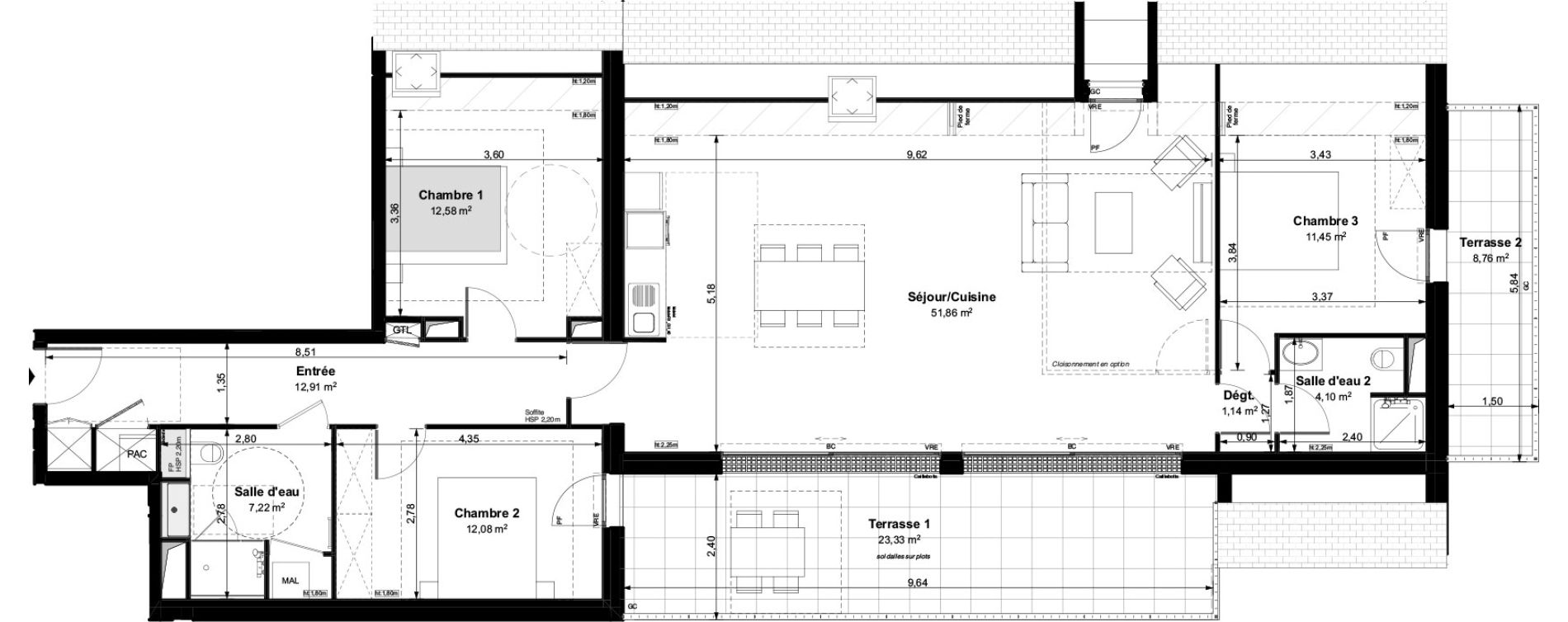 Appartement T4 de 113,34 m2 &agrave; Vouvray Centre