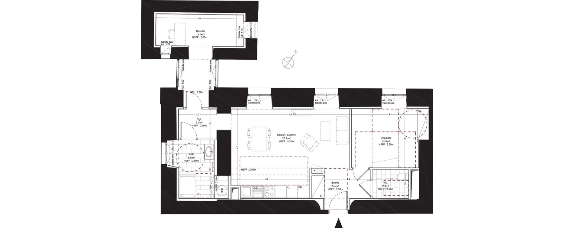 Appartement T2 bis de 66,90 m2 &agrave; Blois Centre ville