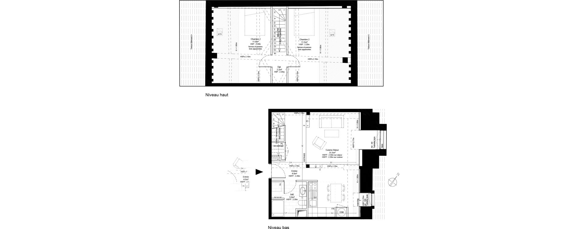 Duplex T3 de 78,40 m2 &agrave; Blois Centre ville