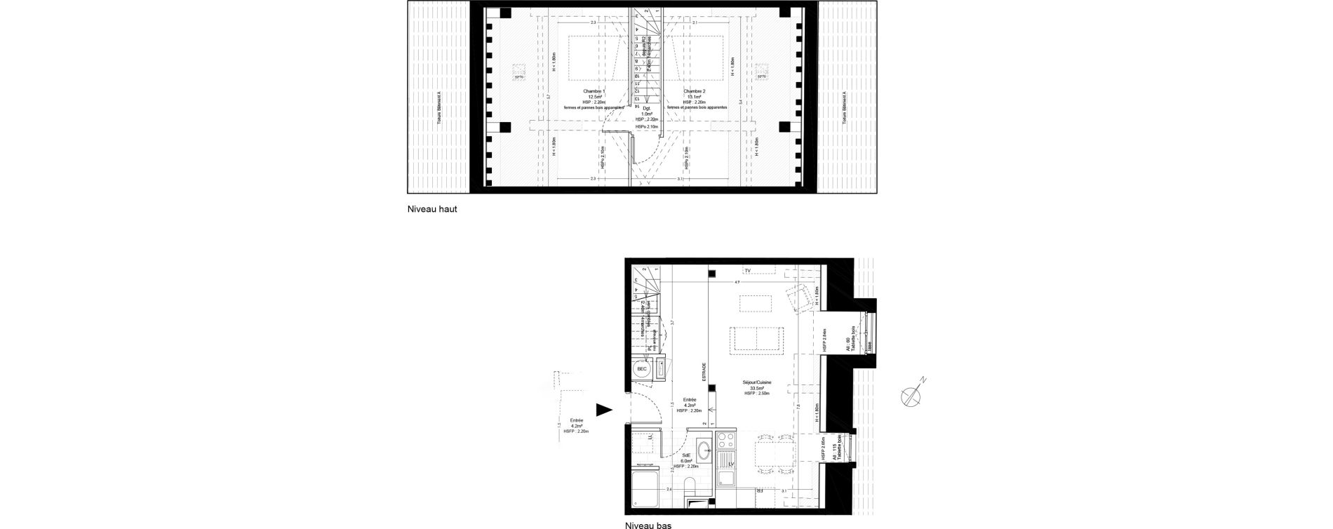 Duplex T3 de 70,30 m2 &agrave; Blois Centre ville